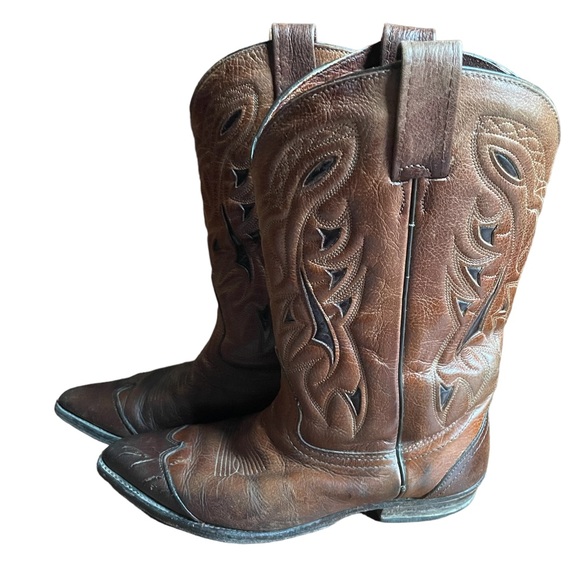 Continental Mens Cowboy Boots Brown Leather - Picture 5 of 13